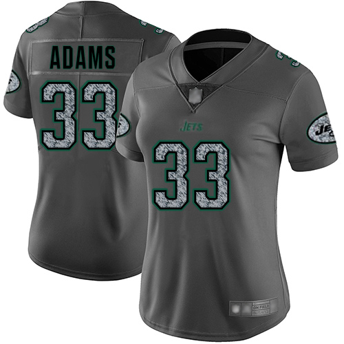 New York Jets Limited Gray Women Jamal Adams Jersey NFL Football #33 Static Fashion->women nfl jersey->Women Jersey